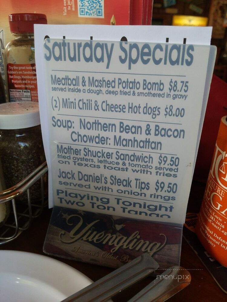 Charlies Bar & Grill - Stuart, FL menu_pic
