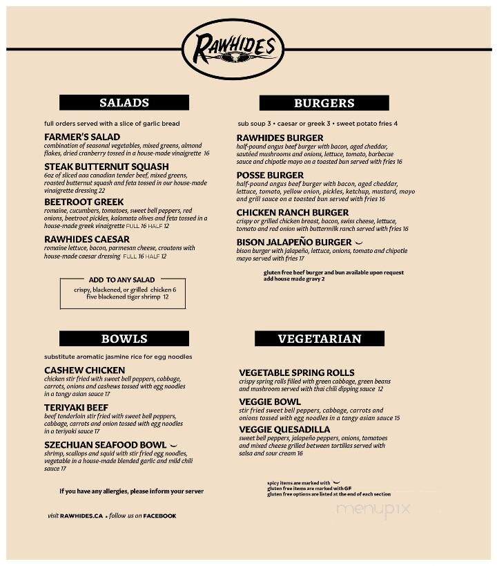 Rawhides - Stenen, SK menu_pic