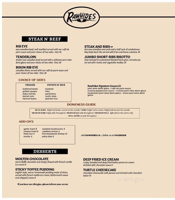 Rawhides - Stenen, SK menu_pic