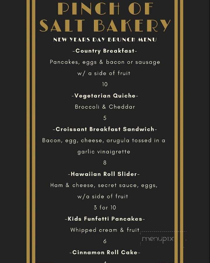 Pinch of Salt Bakery - Eugene, OR menu_pic