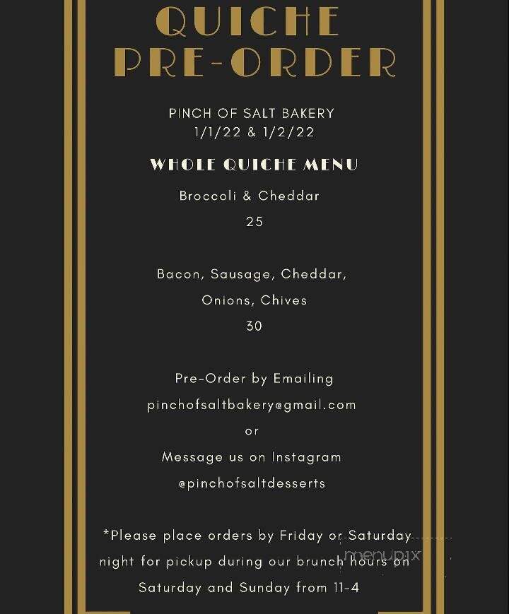 Pinch of Salt Bakery - Eugene, OR menu_pic