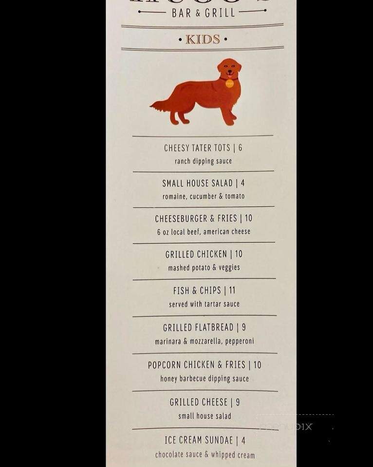 Hugo's Bar and Grill - Montpelier, VT menu_pic