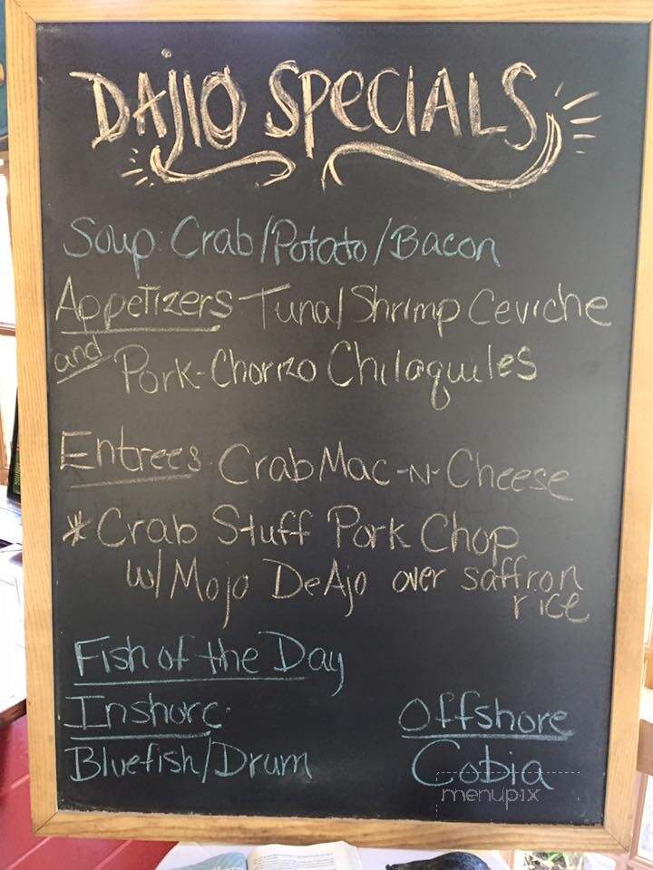 Dajio - Ocracoke, NC menu_pic
