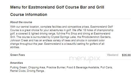 Eastmoreland Golf Course Bar & Grille - Portland, OR