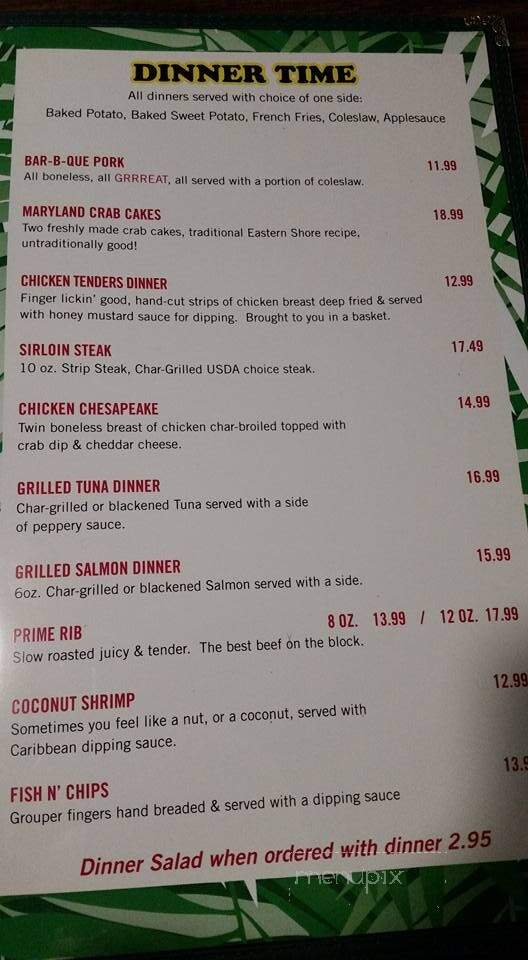 Big Pecker's Bar & Grille - Ocean City, MD menu_pic
