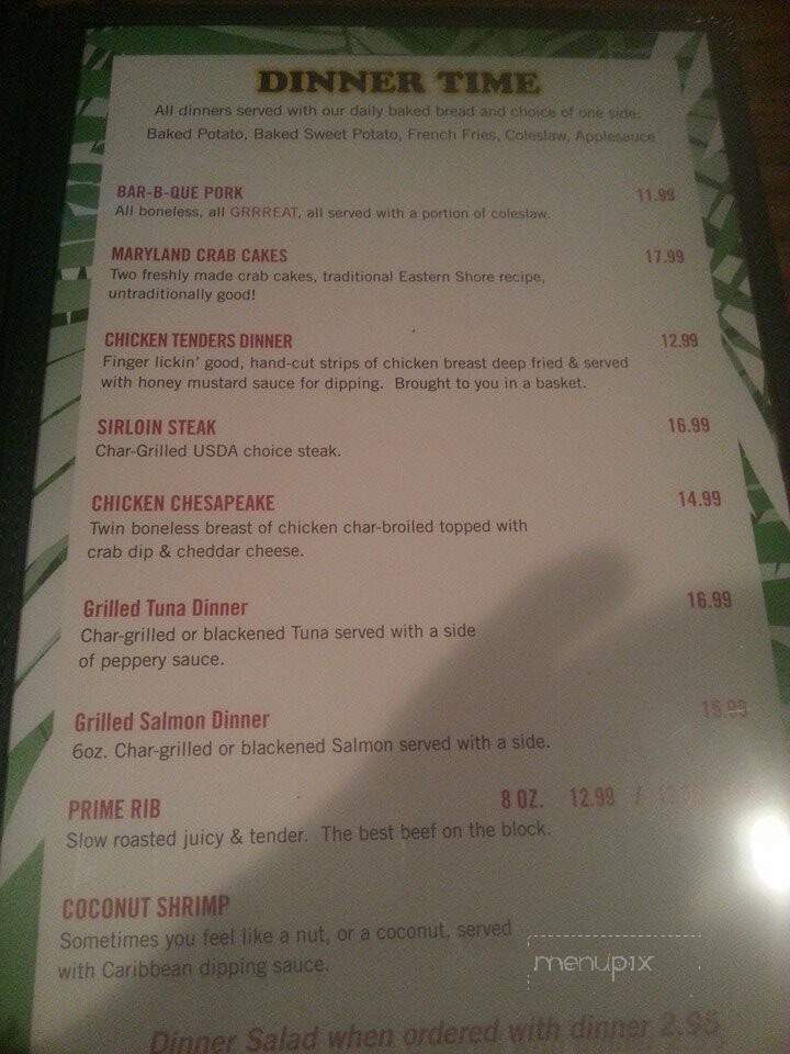Big Pecker's Bar & Grille - Ocean City, MD menu_pic