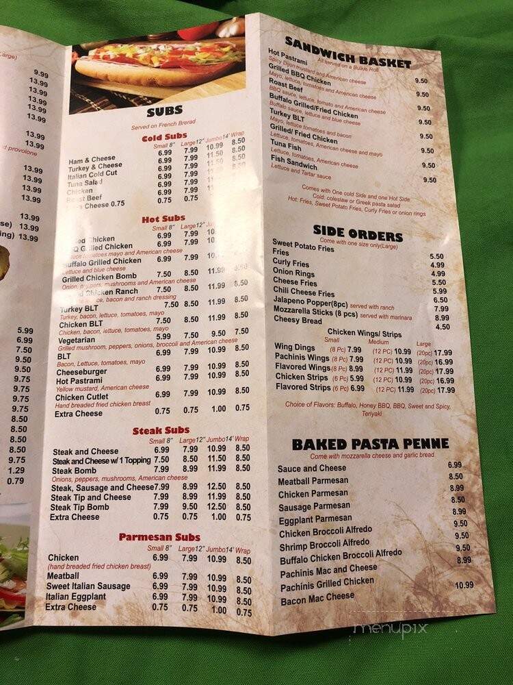Pachinis Pizza - Middleborough, MA menu_pic