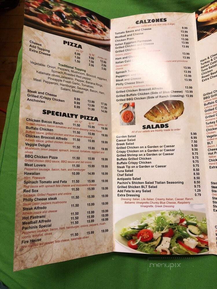 Pachinis Pizza - Middleborough, MA menu_pic