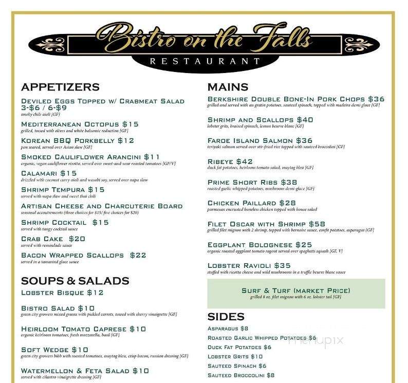 Bistro on the Falls - Olmsted Falls, OH menu_pic