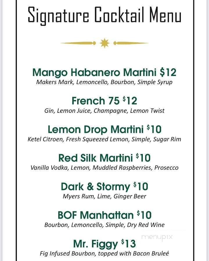 Bistro on the Falls - Olmsted Falls, OH menu_pic