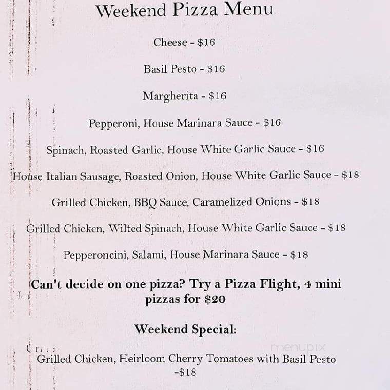 Chrysalis Vineyards - Middleburg, VA menu_pic