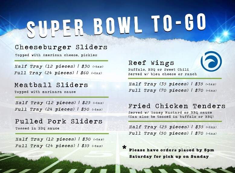 Reef and Barrel - Manasquan, NJ menu_pic