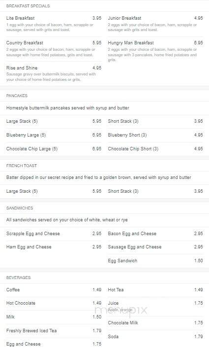 The Eastville Inn - Eastville, VA menu_pic