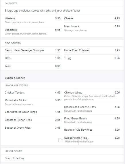 The Eastville Inn - Eastville, VA menu_pic