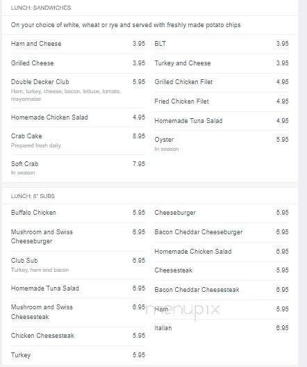 The Eastville Inn - Eastville, VA menu_pic