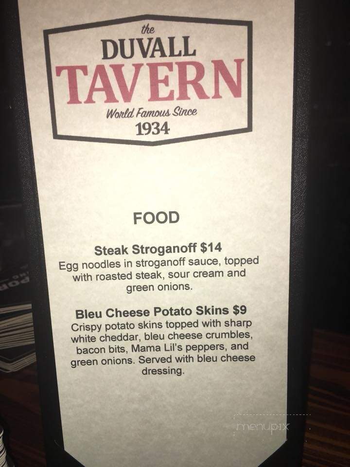 Duvall Tavern - Duvall, WA menu_pic
