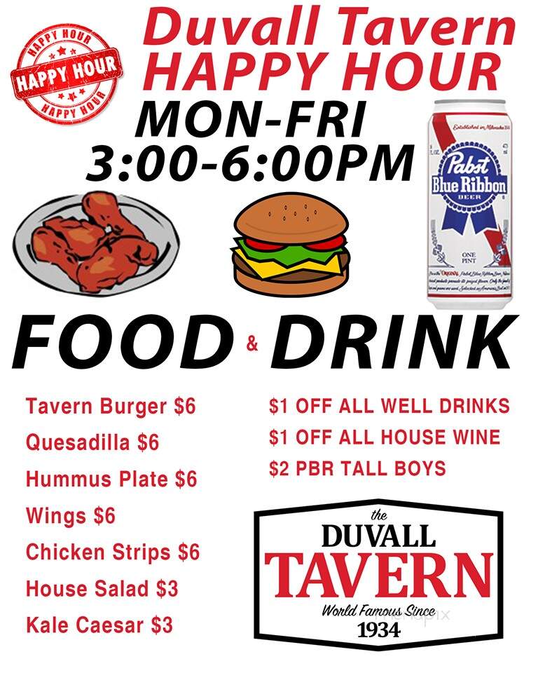 Duvall Tavern - Duvall, WA menu_pic