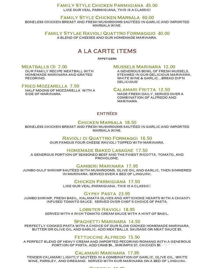 Davinci's By the Sea - Ocean City, MD menu_pic