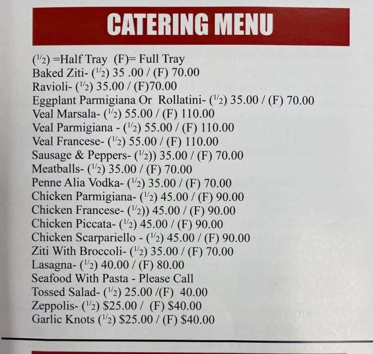 Lucio's Pizzeria - Pleasantville, NY menu_pic