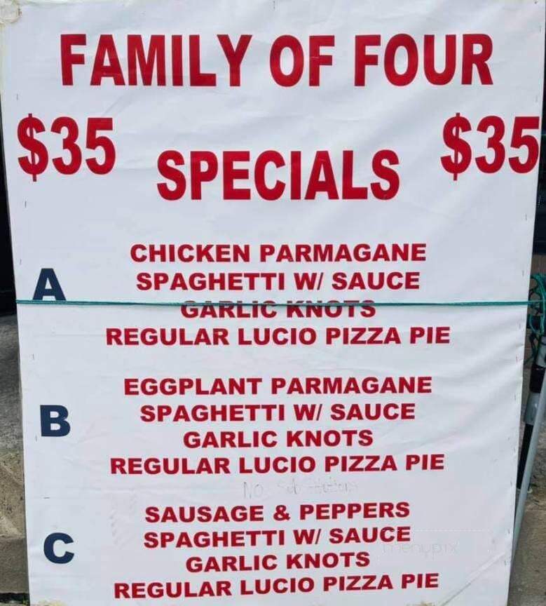 Lucio's Pizzeria - Pleasantville, NY menu_pic