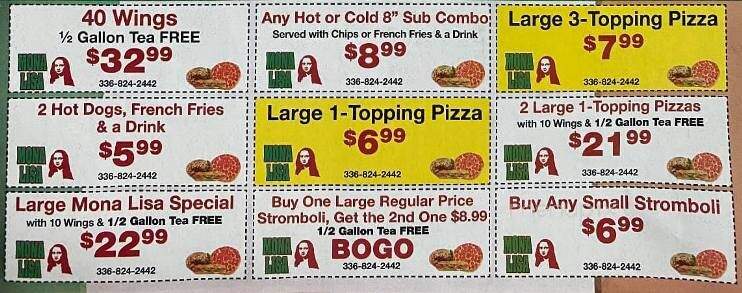 Mona Lisa Italian & American - Ramseur, NC menu_pic