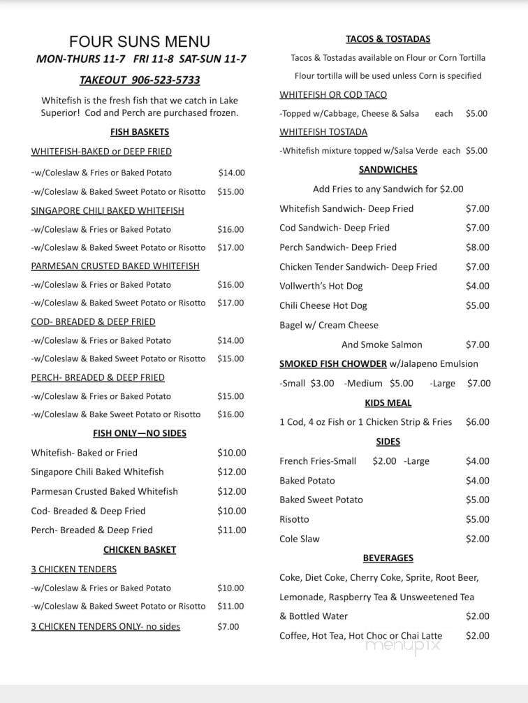 Peterson's Fish Market - Hancock, MI menu_pic