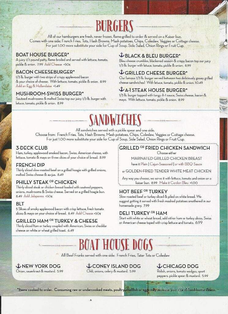 Boat House Bar & grill - Raymond, NE menu_pic