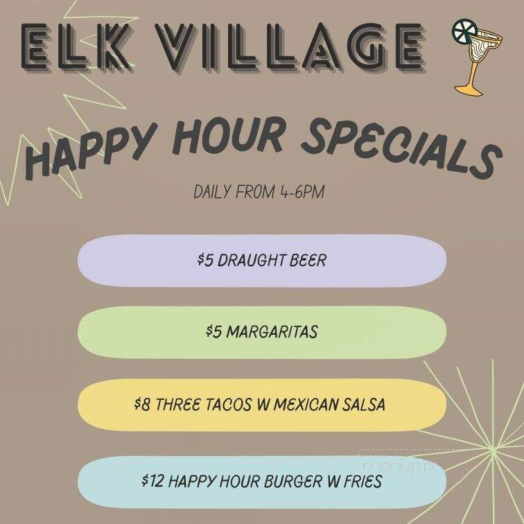 Elk Village Restaurant - Jasper, AB menu_pic