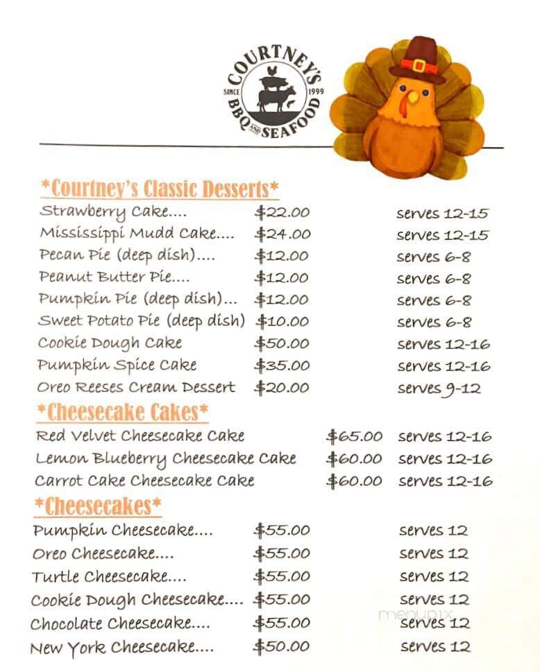 Courtney's BBQ - Clover, SC menu_pic