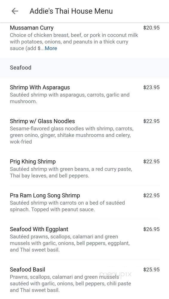 Addie's Thai House - Chesterfield, MO menu_pic