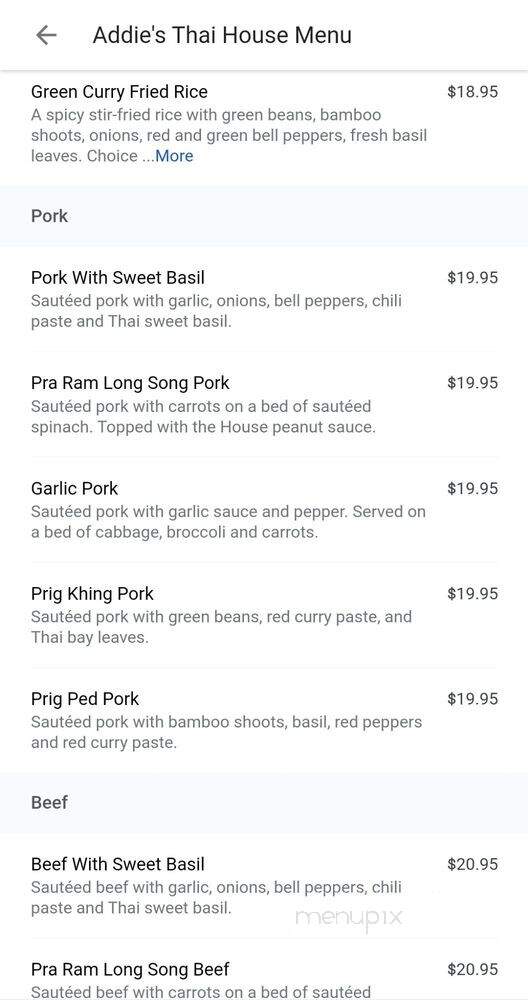 Addie's Thai House - Chesterfield, MO menu_pic