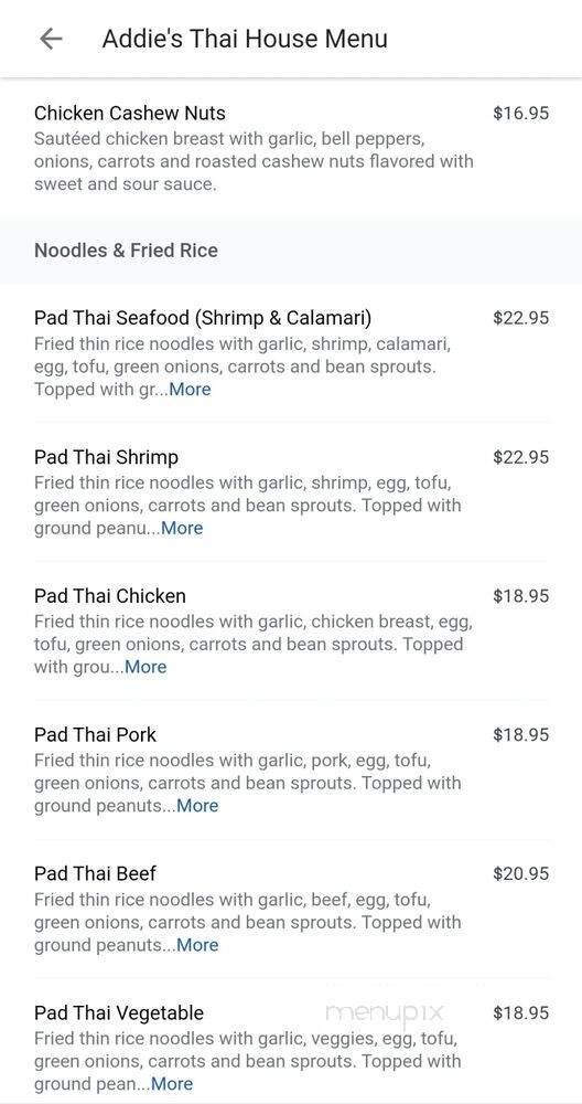 Addie's Thai House - Chesterfield, MO menu_pic