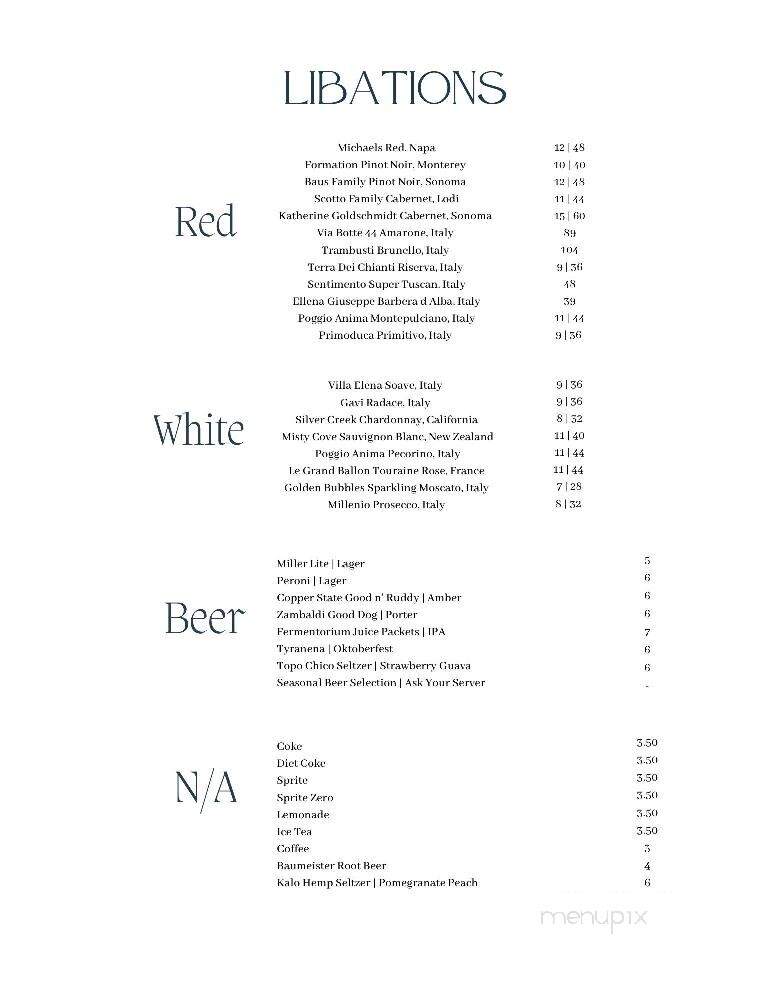 Cucina Pasta Vino - Sister Bay, WI menu_pic