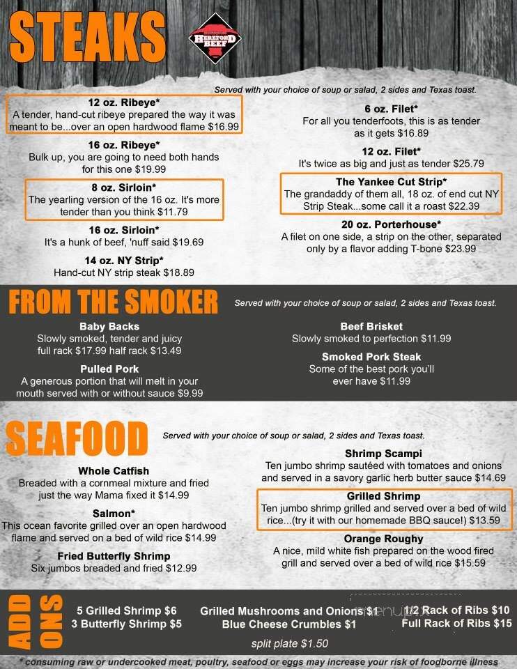 Drake's Steak and Ale - Hannibal, MO menu_pic