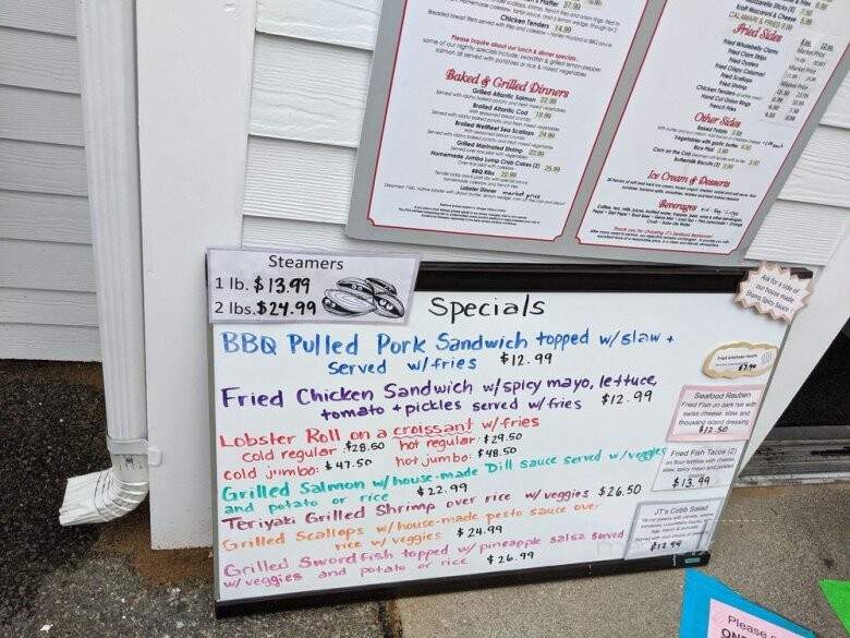 J T's Seafood - Brewster, MA menu_pic