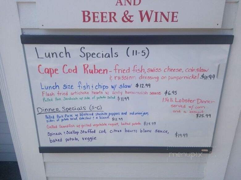 J T's Seafood - Brewster, MA menu_pic