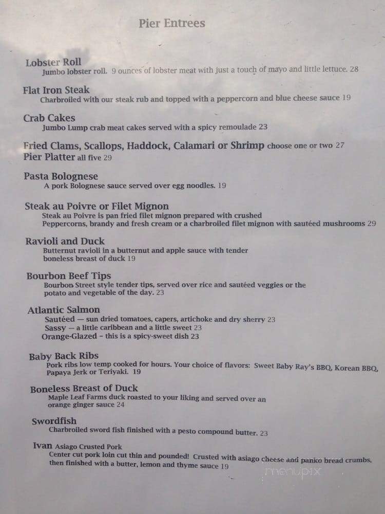 Shibley's At The Pier - Alton Bay, NH menu_pic