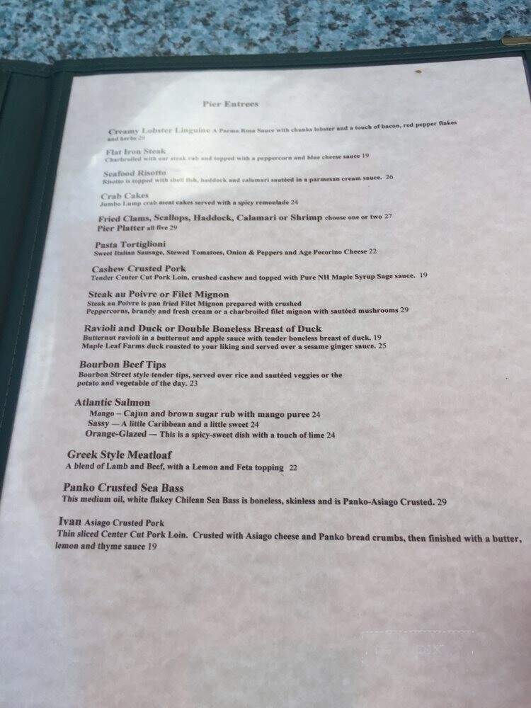 Shibley's At The Pier - Alton Bay, NH menu_pic