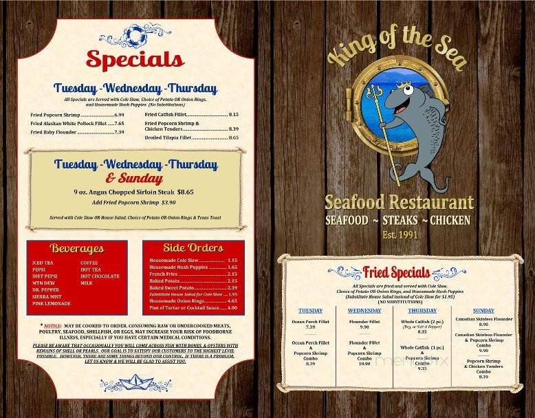 King Of The Sea Seafood - Statesville, NC