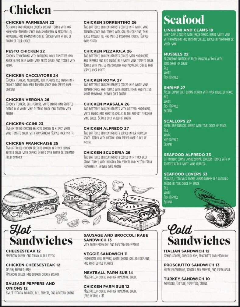 Scuderia Italian Cuisine - Bradenton, FL menu_pic