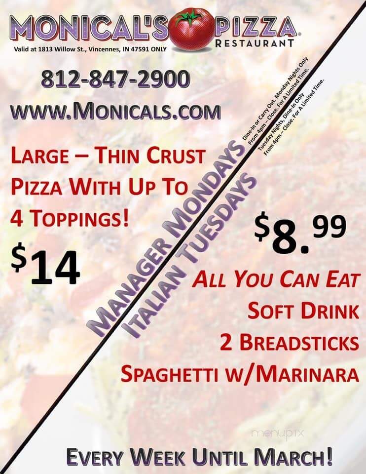Monical's Pizza - Linton, IN