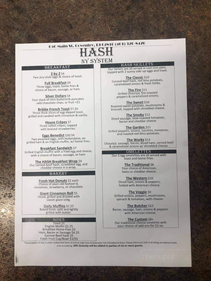 Hash Ny System - Coventry, RI menu_pic