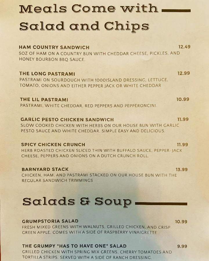 Grumpy Jeff's Public House - Ione, CA menu_pic