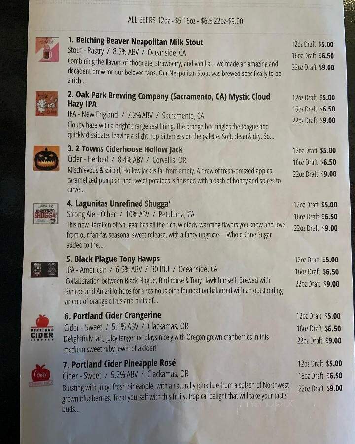 Grumpy Jeff's Public House - Ione, CA menu_pic