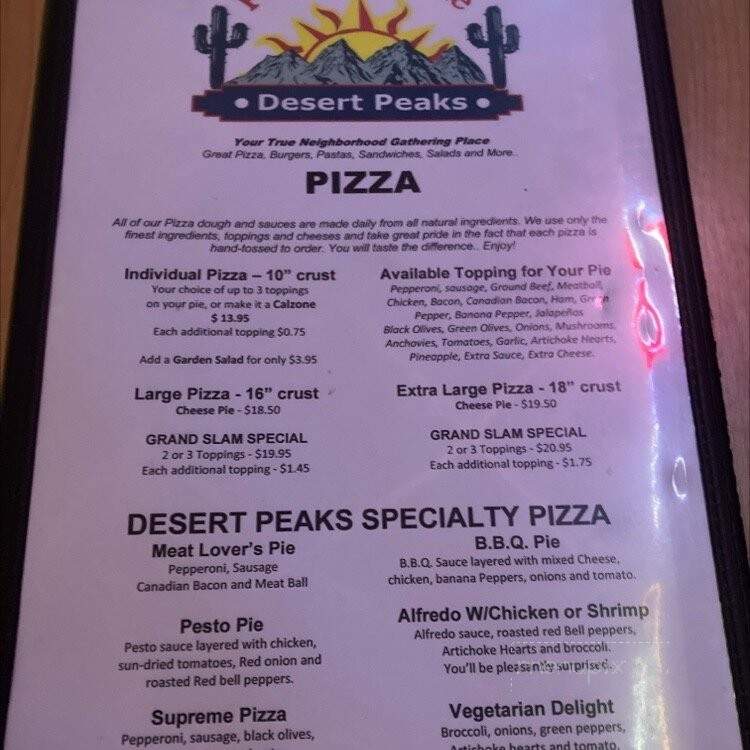 Desert Peaks Pizza & Grille - Mesa, AZ