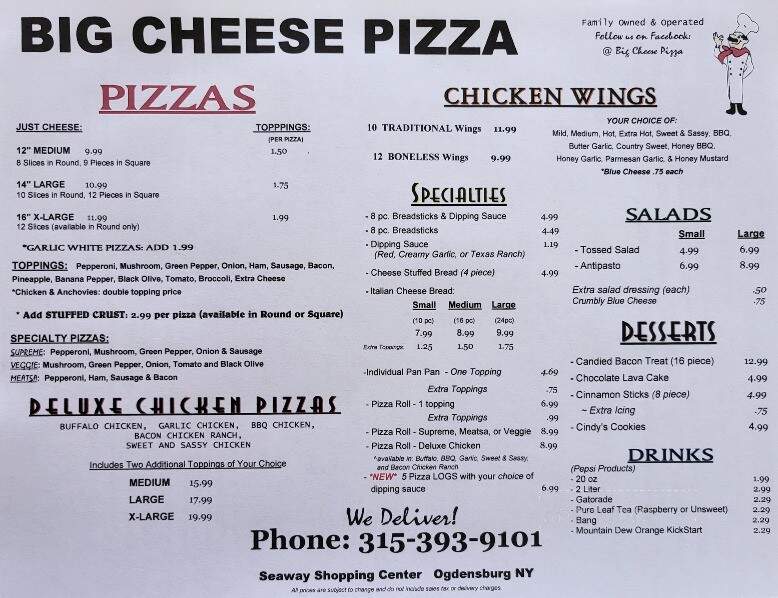 Big Cheese Pizza - Ogdensburg, NY