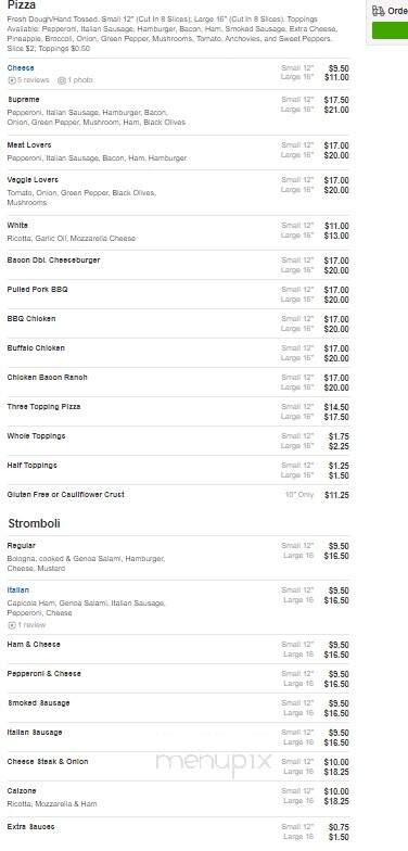 Jim & Nena's Pizzaria - Dover, PA menu_pic