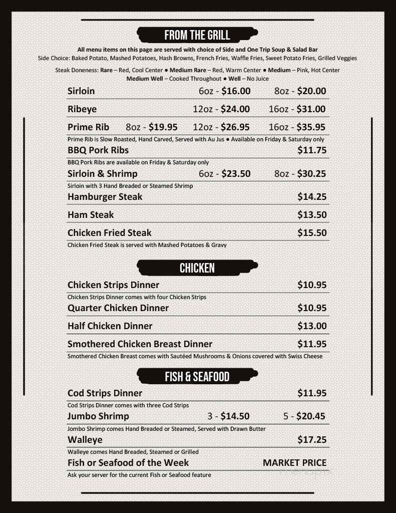 Mobridge Moose Lodge - Mobridge, SD menu_pic
