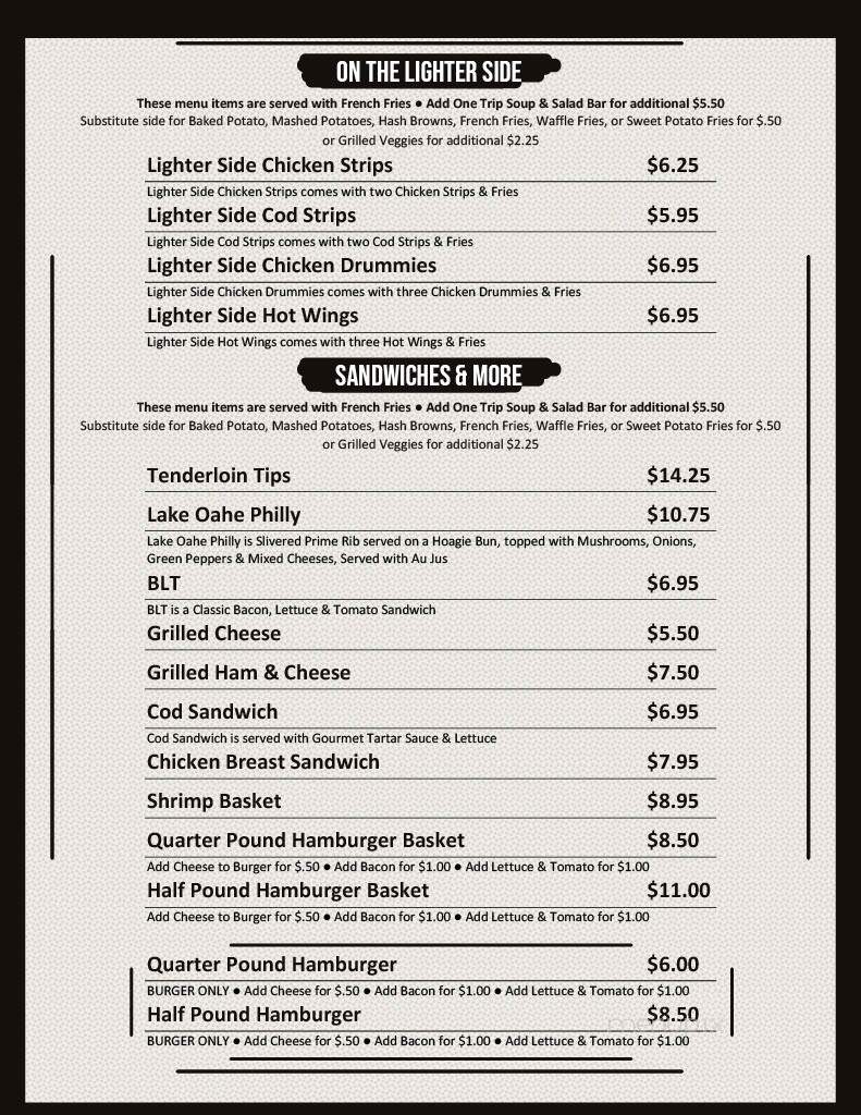 Mobridge Moose Lodge - Mobridge, SD menu_pic