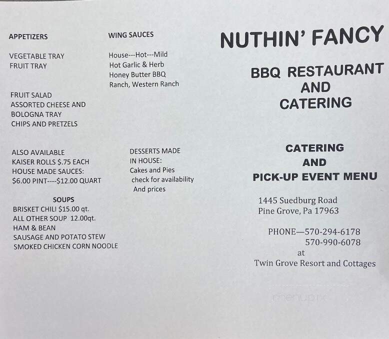 Nuthin' Fancy BBQ - Pine Grove, PA